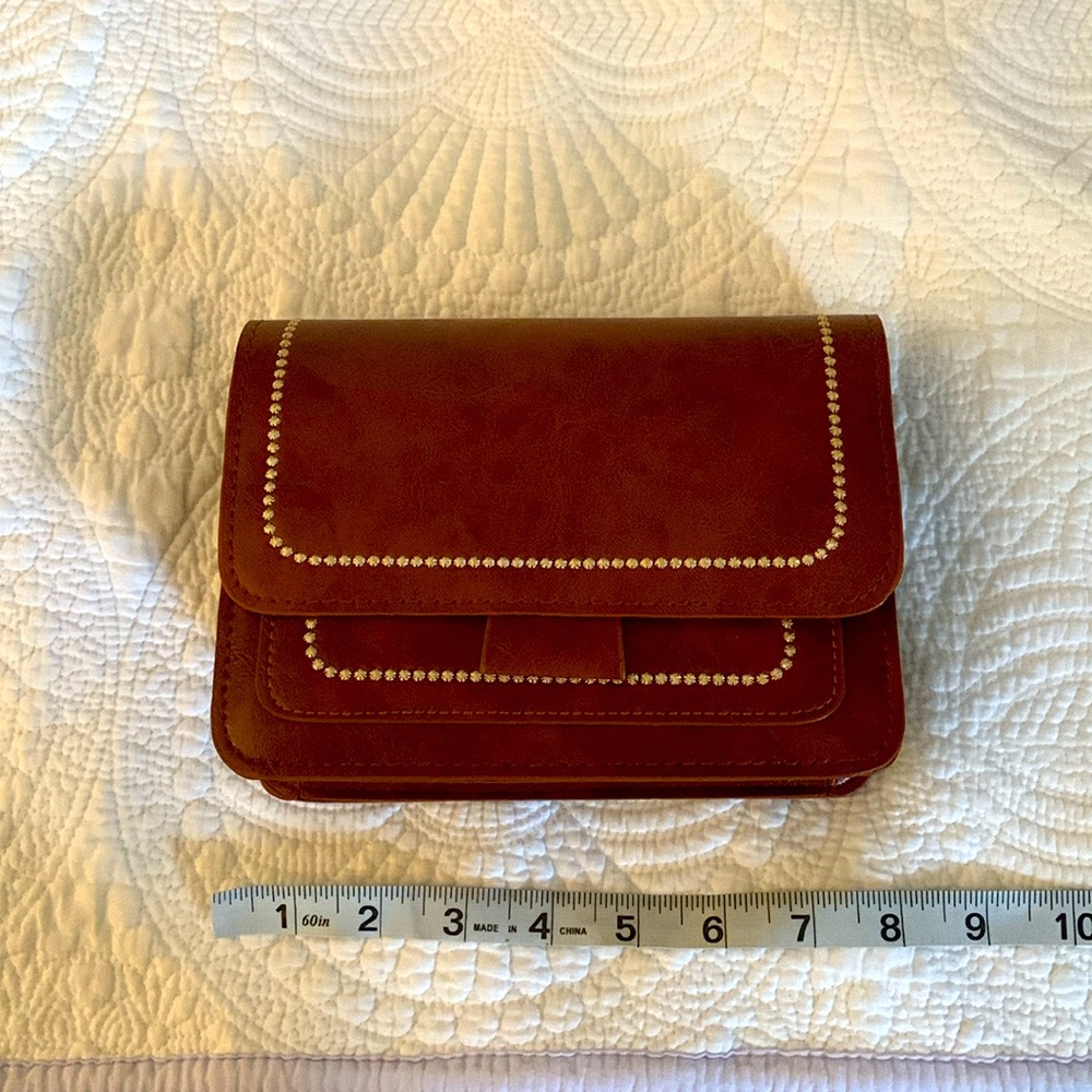 Womens faux leather clutch/crossbody purse
